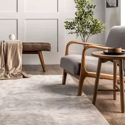 Kirklands Home Whitlow Shag Washable Area Rug, 5x8 Gray New