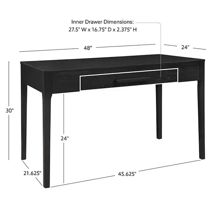 Kirklands Home Wilcox Desk Black Outlet