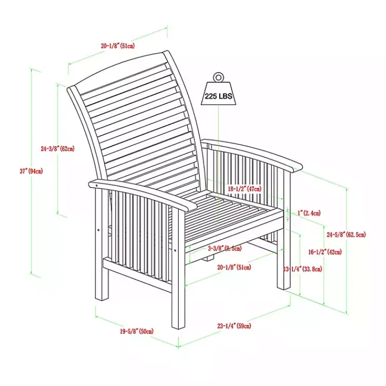 Kirklands Home Wood Slat Back 4-pc. Outdoor Dining Set Tan Outlet