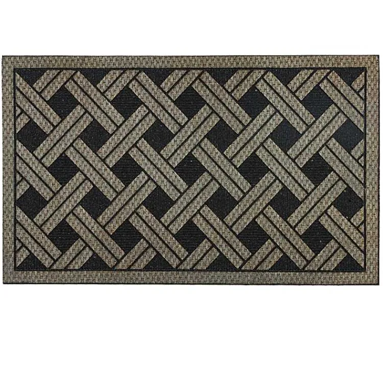 Kirklands Home Woven Wicker Pattern Doormat Clearance