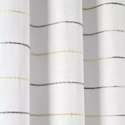 Kirklands Home Yellow and Gray Stripe Curtain Panel Set, 84 in.