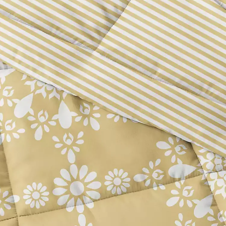 Kirklands Home Daisy Medallion Twin 3-pc. Comforter Set Yellow Outlet