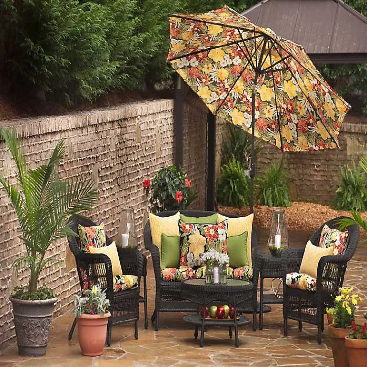 Kirklands Home Herringbone Outdoor Pillows, Set of 2 Yellow Outlet