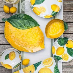 Kirklands Home Lemon Melamine Serving Platter Yellow Online