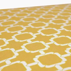Kirklands Home Pattern Tufted Outdoor Settee Cushion Yellow Discount