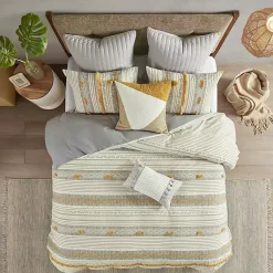 Kirklands Home Yellow Striped 3-pc. Full/Queen Comforter Set New